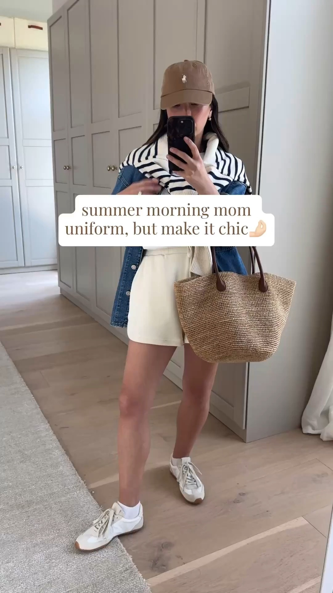 Summer morning mom uniform loading…

Gap shacket petite xs - old
Madewell tee
Varley shorts small
Minnow sweater small
Amazon socks
Bimba Y Lola sneakers 5 - run big 
Aritzia tote
Polo Ralph Lauren hat
Dorsey James necklace 15”
Electric Picks earrings

summer outfits, summer style, petite style

#LTKmomlife #LTKootd #LTKPetite