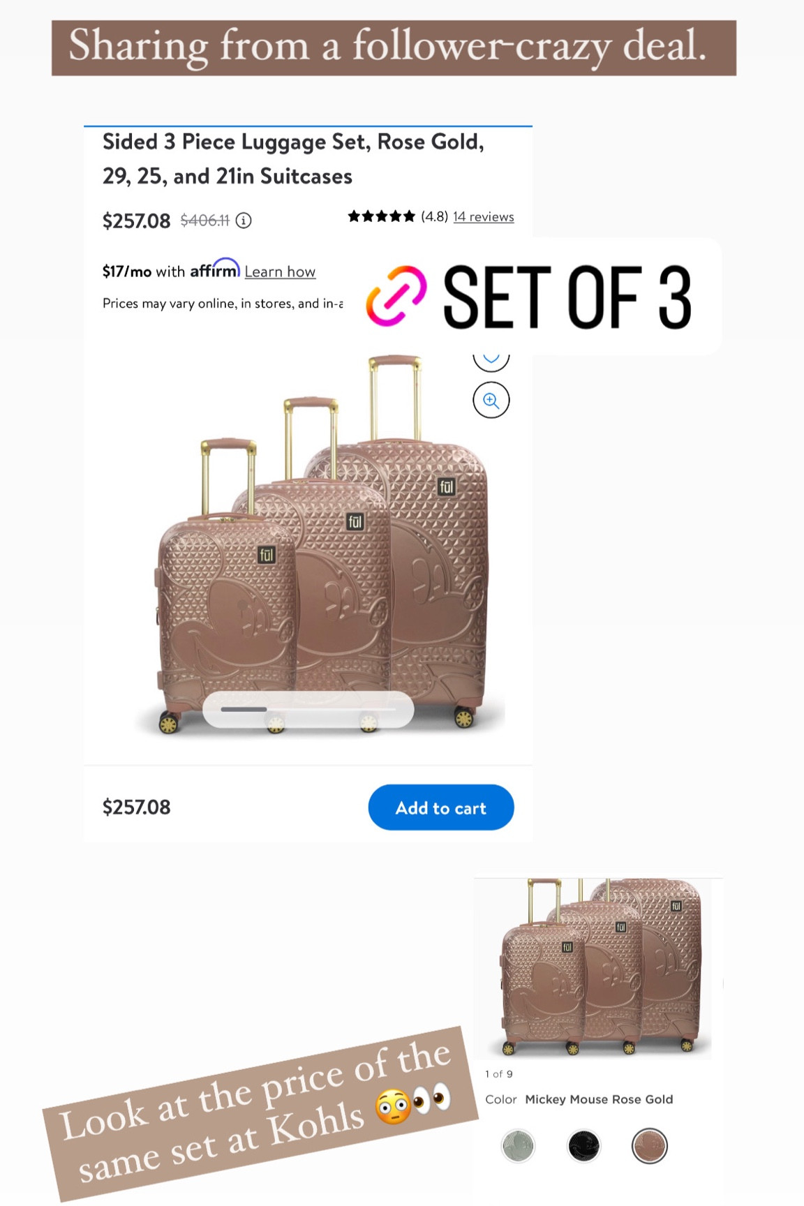 Top kohls disney luggage New Arrivals Black Friday