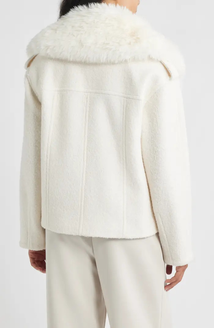 Peacoat with Removable Faux Fur Collar | Nordstrom