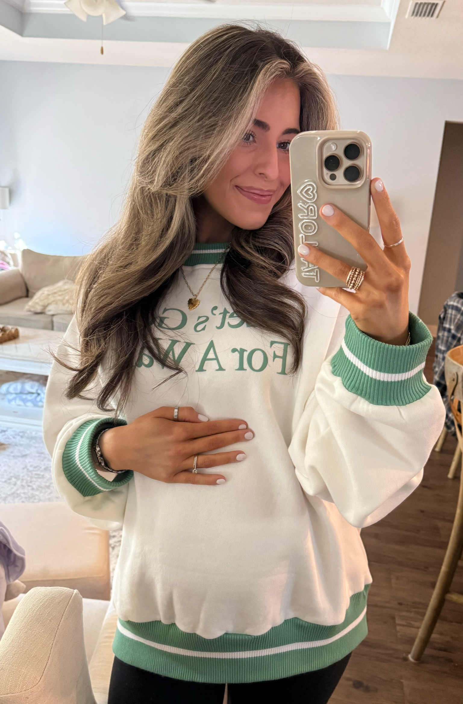 Almost 27 weeks🩵👶🏻

Sweatshirt is yllw the label, necklace is HART Baby Heart of Gold (linked similar), rings are enewton 🤍

#LTKBump #LTKFindsUnder100 #LTKSeasonal