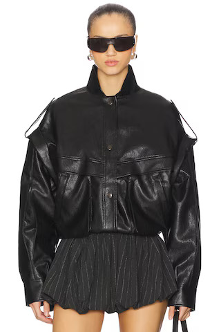 LIONESS Madame Bomber Jacket in Onyx from Revolve.com | Revolve Clothing (Global)