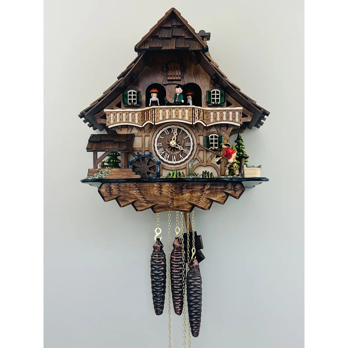Hand-Crafted Cuckoo Clock Cottage with Motion & Music – 13" | Wayfair North America