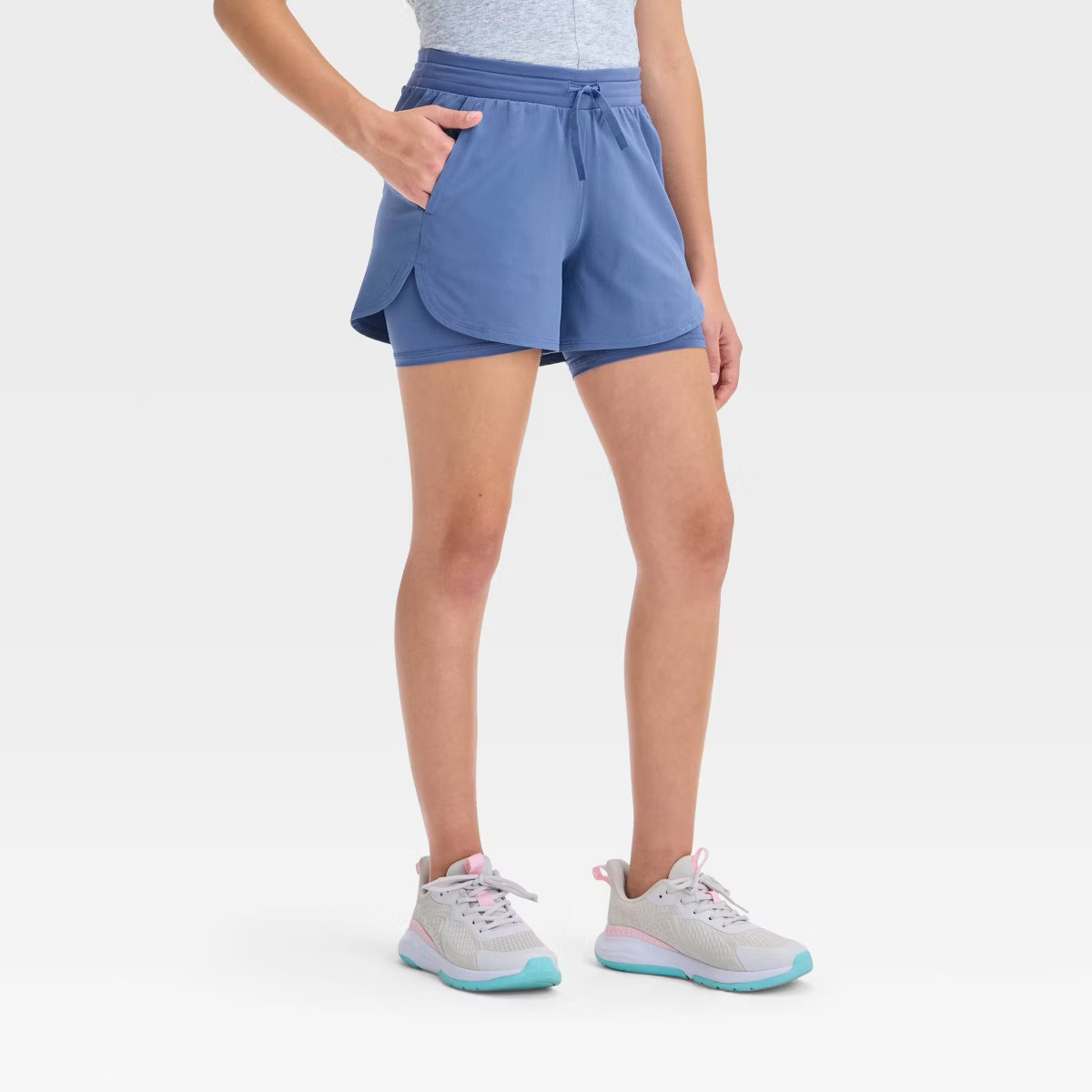 Girls' Active Light 2-in-1 Run Shorts - All In Motion™ | Target