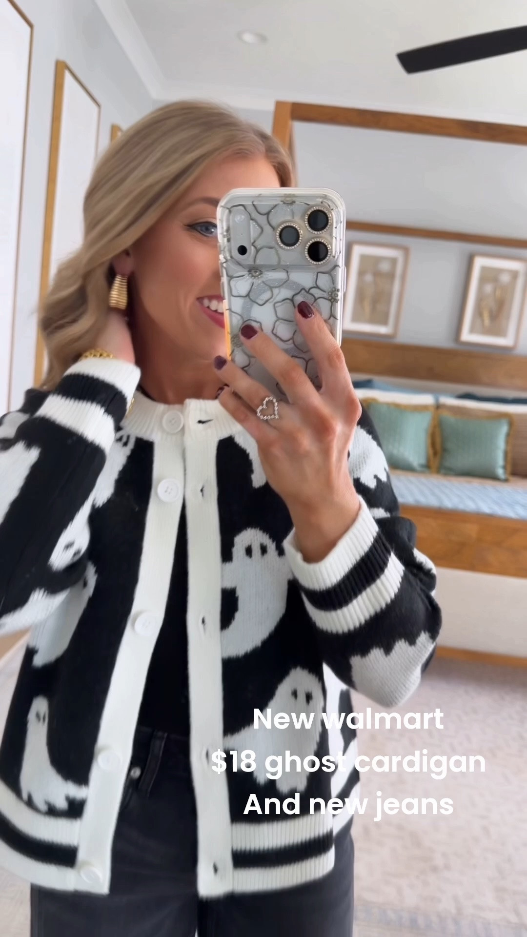 The cutest little ghosts just arrived on Walmart! 👻🖤 This black + white ghost cardigan is such a fun Walmart fashion find for Halloween, and I LOVE it styled with these cuffed wide leg jeans + sneakers. 🎃 Such an easy casual Halloween outfit that still feels cute and put together!

#walmartfashion #walmartfinds #walmartstyle #walmartnewarrivals #halloweenfashion #halloweenoutfit #ghostcardigan #fallfashion #falloutfitideas #widelegjeans #affordablefashion #casualstyle

#LTKootd #LTKPetite