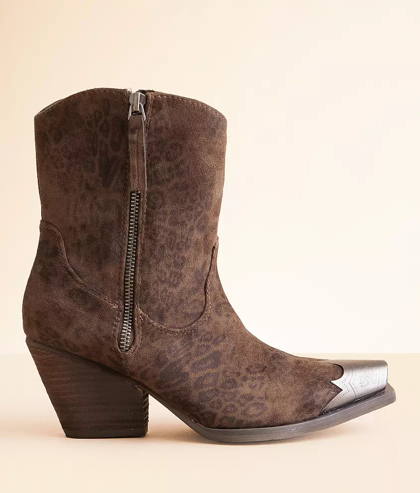 Jimi Leopard Western Ankle Boot | Buckle