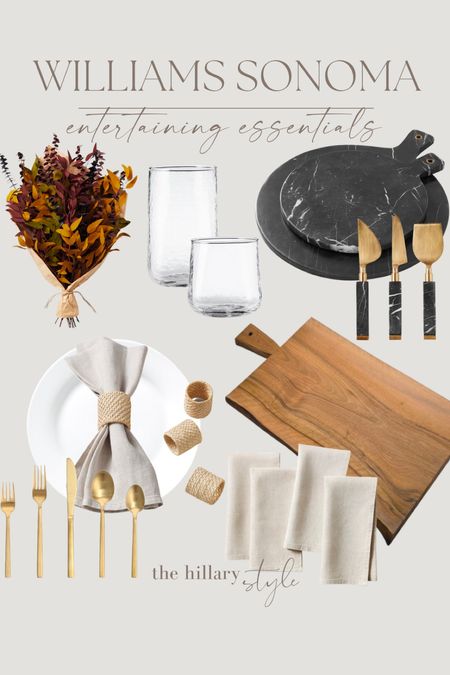 Williams Sonoma Entertaining Essentials

Fall // Autumn // Entertaining // Holidays // Table // Cutting board // Wood // Marble // Cheese knives // Napkin rings // Silverware // Gold // Glasses // 

#LTKhome #LTKsalealert #LTKSeasonal
