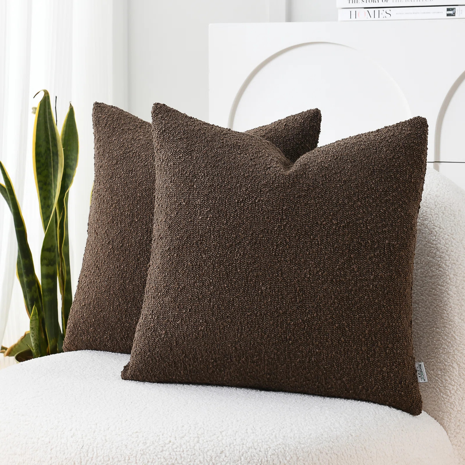 NordECO HOME Textured Throw Pillow Covers Textured Boucle Throw Pillow Covers & Reviews | Wayfair | Wayfair North America