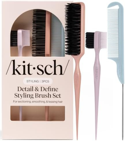 Kitsch Slick Back Hair Brush – Slick Back Brush for Styling | Amazon (US)