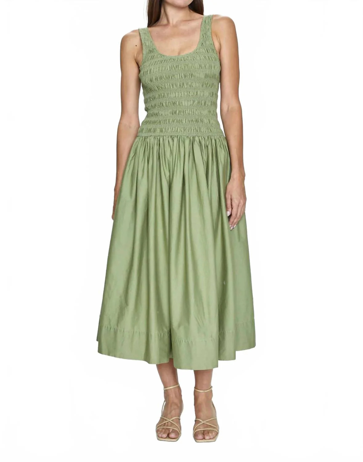 Alessia Dress In Sage | Shop Simon