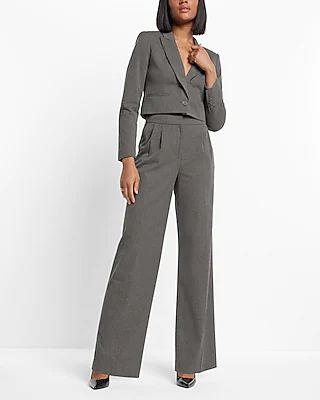 Peak Lapel One Button Cropped Blazer | Express