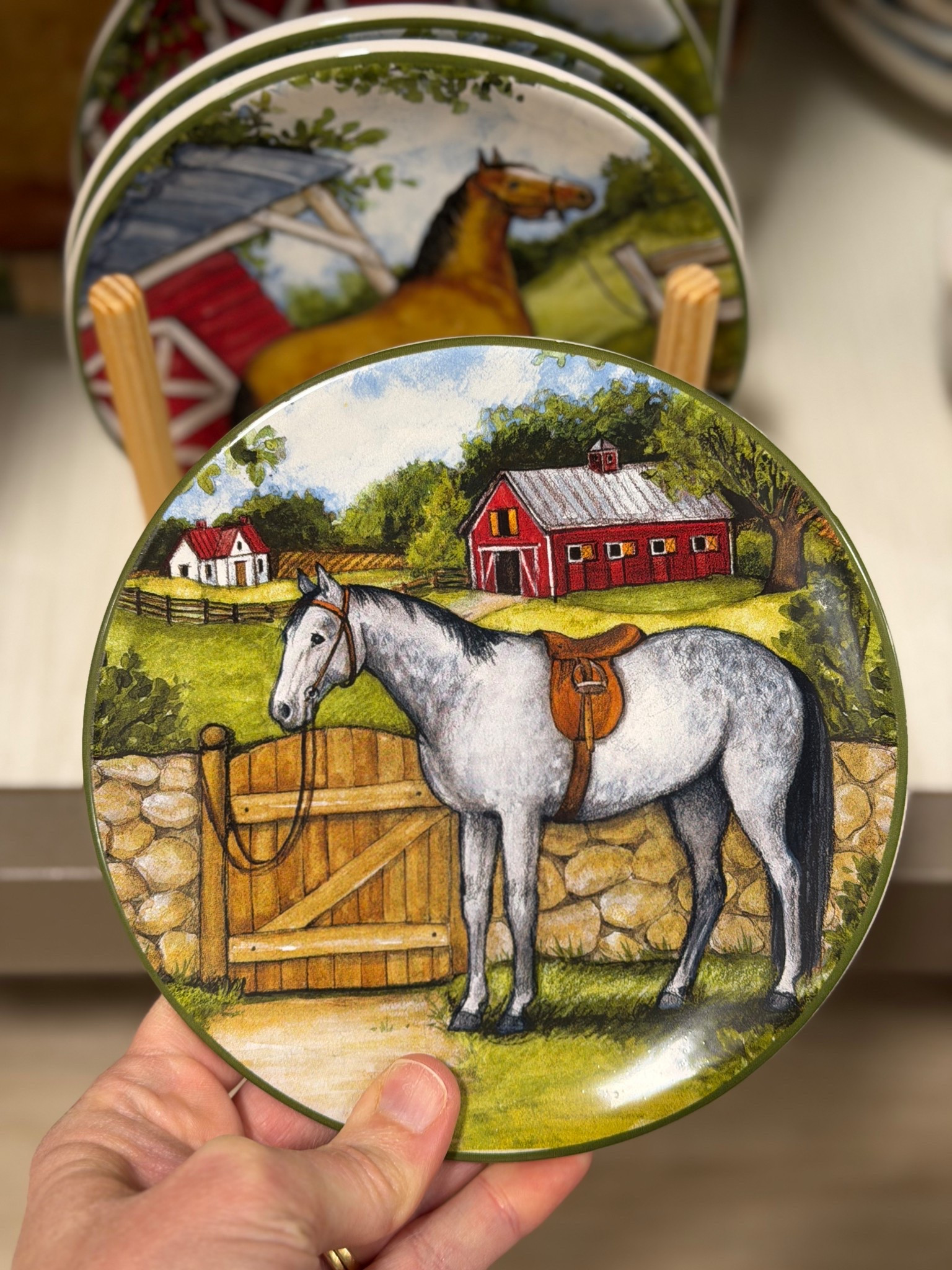 I also found these super cute horse plates. I didn’t buy any but I just love them! 

#LTKHome