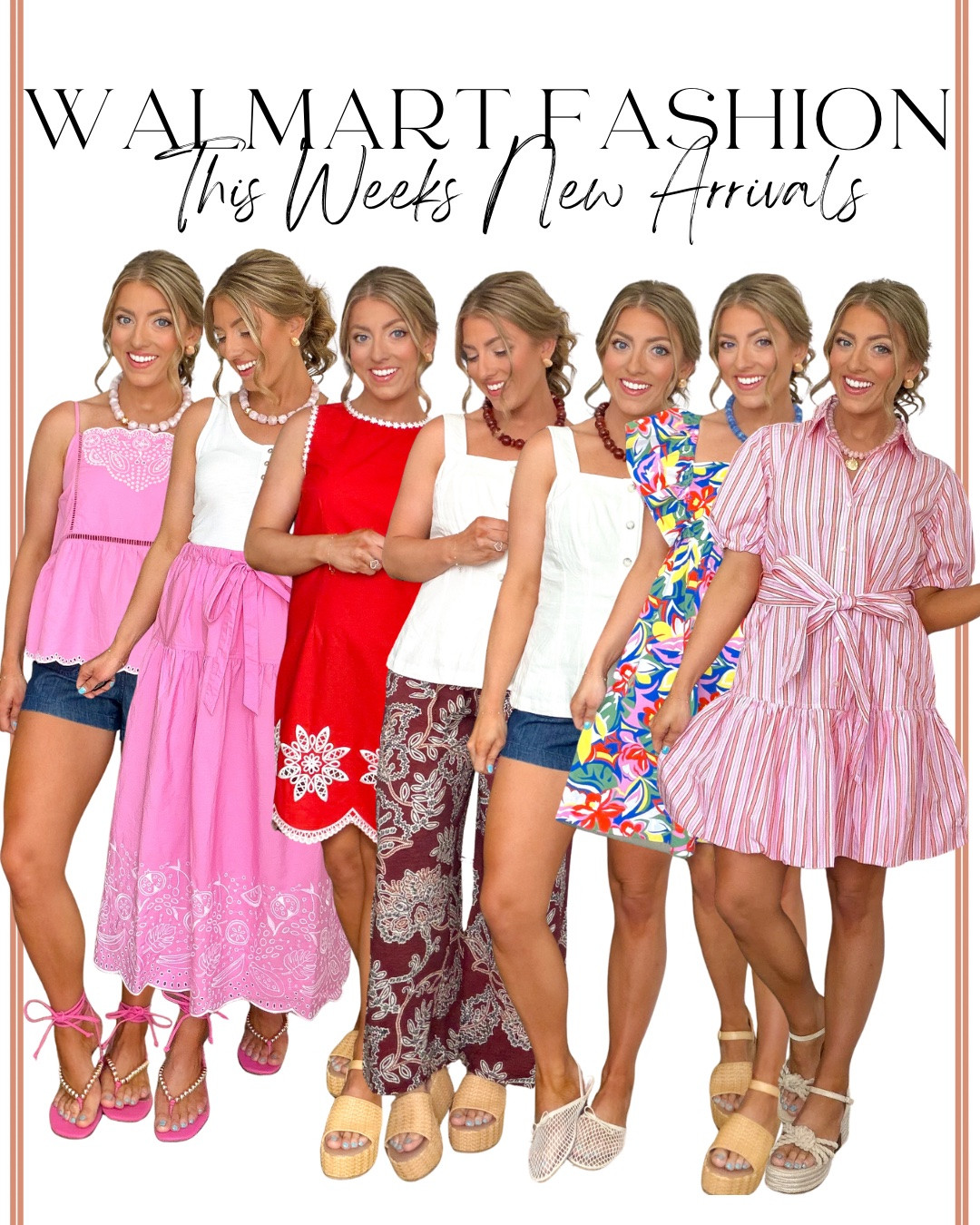 ✨ WALMART NEW ARRIVALS ARE SO GOOD THIS WEEK ✨

I don’t know how Walmart keeps doing it, but this week’s new arrivals are giving boutique vibes without the boutique prices! From colorful statement dresses and embroidered details to easy matching separates, denim, and the cutest summer-ready pieces, there are SO many good finds in this haul.

Whether you’re looking for vacation outfits, casual everyday looks, summer dresses, affordable fashion finds, or pieces that look way more expensive than they are, this collection is packed with winners. And yes…there are several pieces I fully expect to sell out quickly. 👏

My favorites? The colorful printed maxi, the eyelet details, those easy denim styles, and the red shorts that are perfect for summer, vacation, and patriotic holidays. ❤️🤍💙

Everything is true to size, affordable, and easy to mix and match with pieces you already own. Which look are you adding to your cart first? 👇

#WalmartFashion #WalmartFinds #WalmartStyle #WalmartNewArrivals #SummerFashion #AffordableFashion #FashionFinds #VacationOutfits #SummerStyle #CasualChic #EverydayStyle #OOTD #DressFinds #AffordableStyle #FashionOver30 #StyleInspiration #BudgetFriendlyFashion #WomenStyle #SummerOutfits #TrendingFashion #WalmartHaul #FashionDeals #StyleOnABudget #LookForLess #WeekendStyle

#LTKootd #LTKPetite