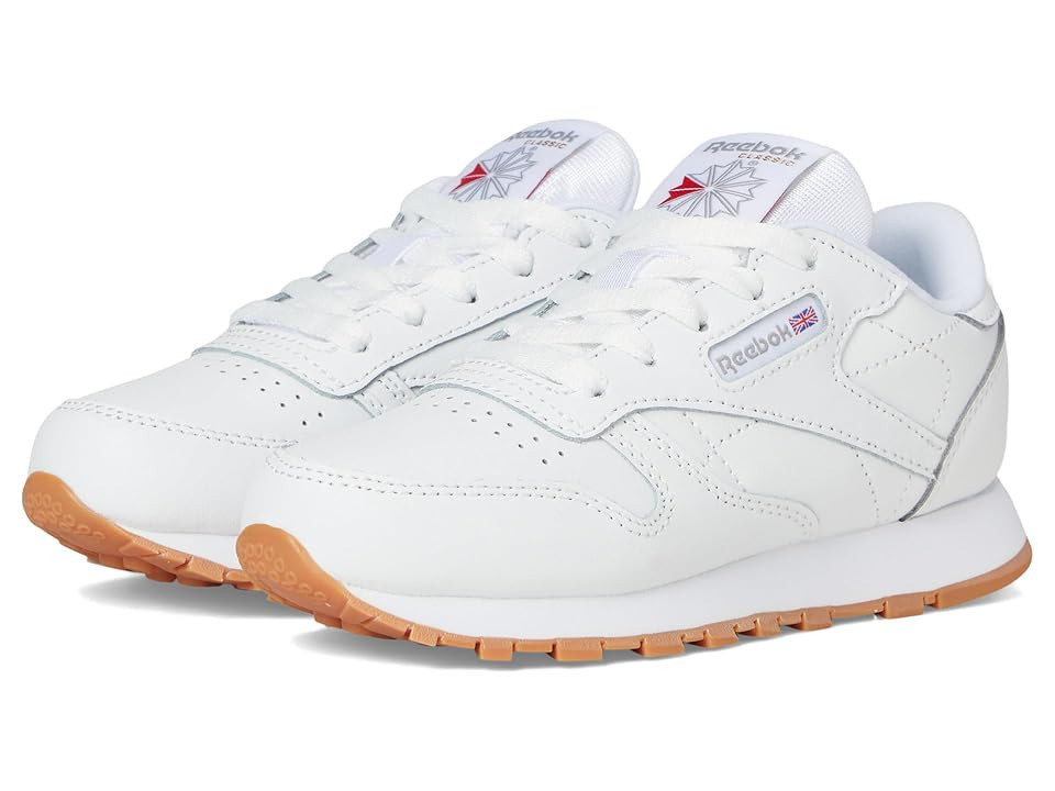 Reebok Kids Classic Leather (Little Kid) Boy's Shoes White/Gum : 13.5 Little Kid M | Zappos