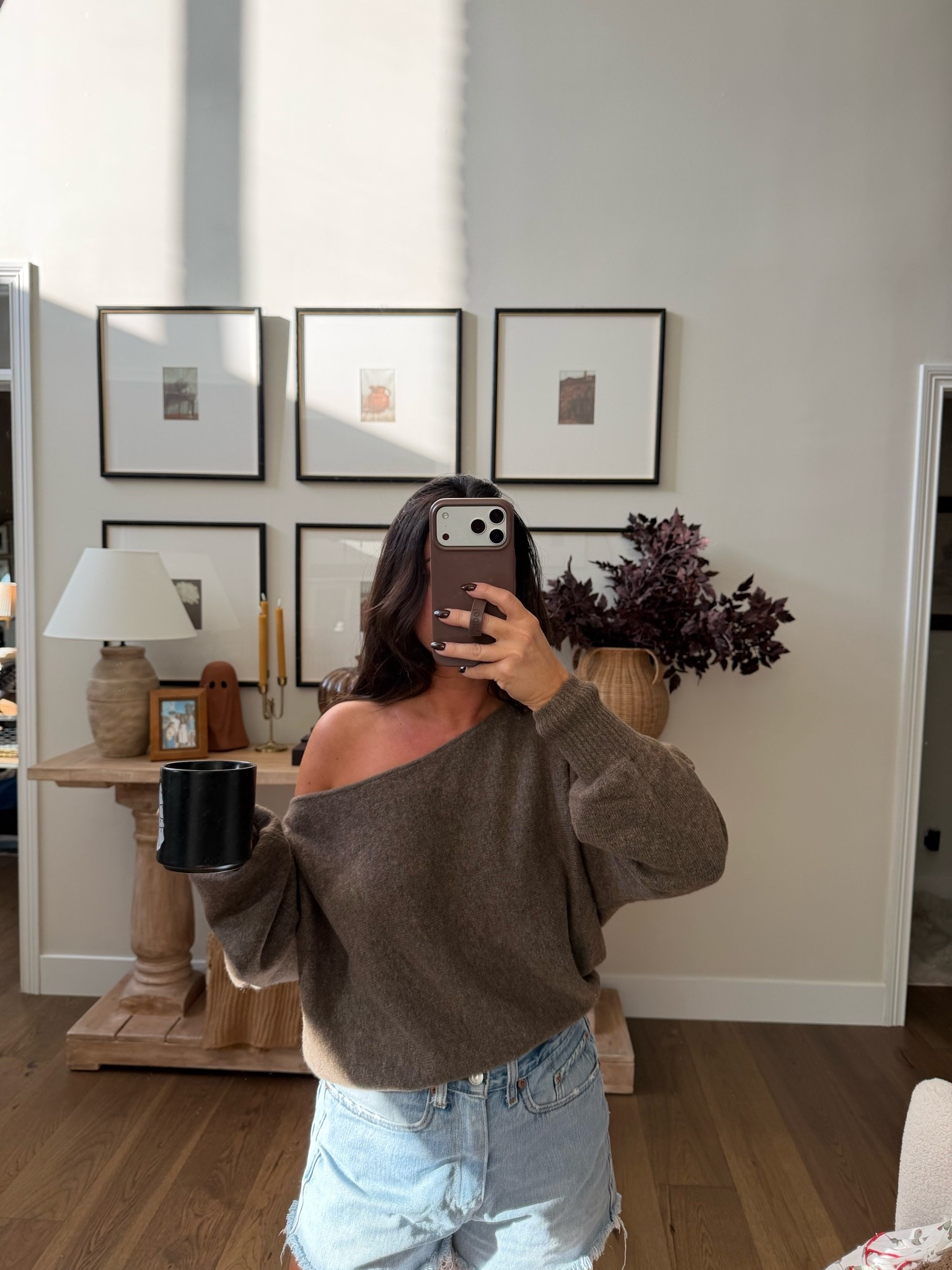 The coziest off the shoulder sweater 🍂