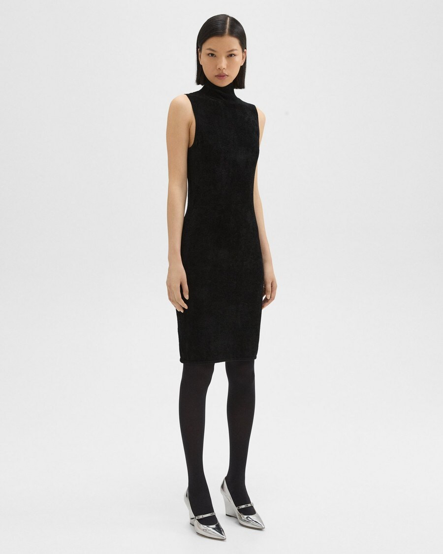 Turtleneck Dress in Velvet | Theory