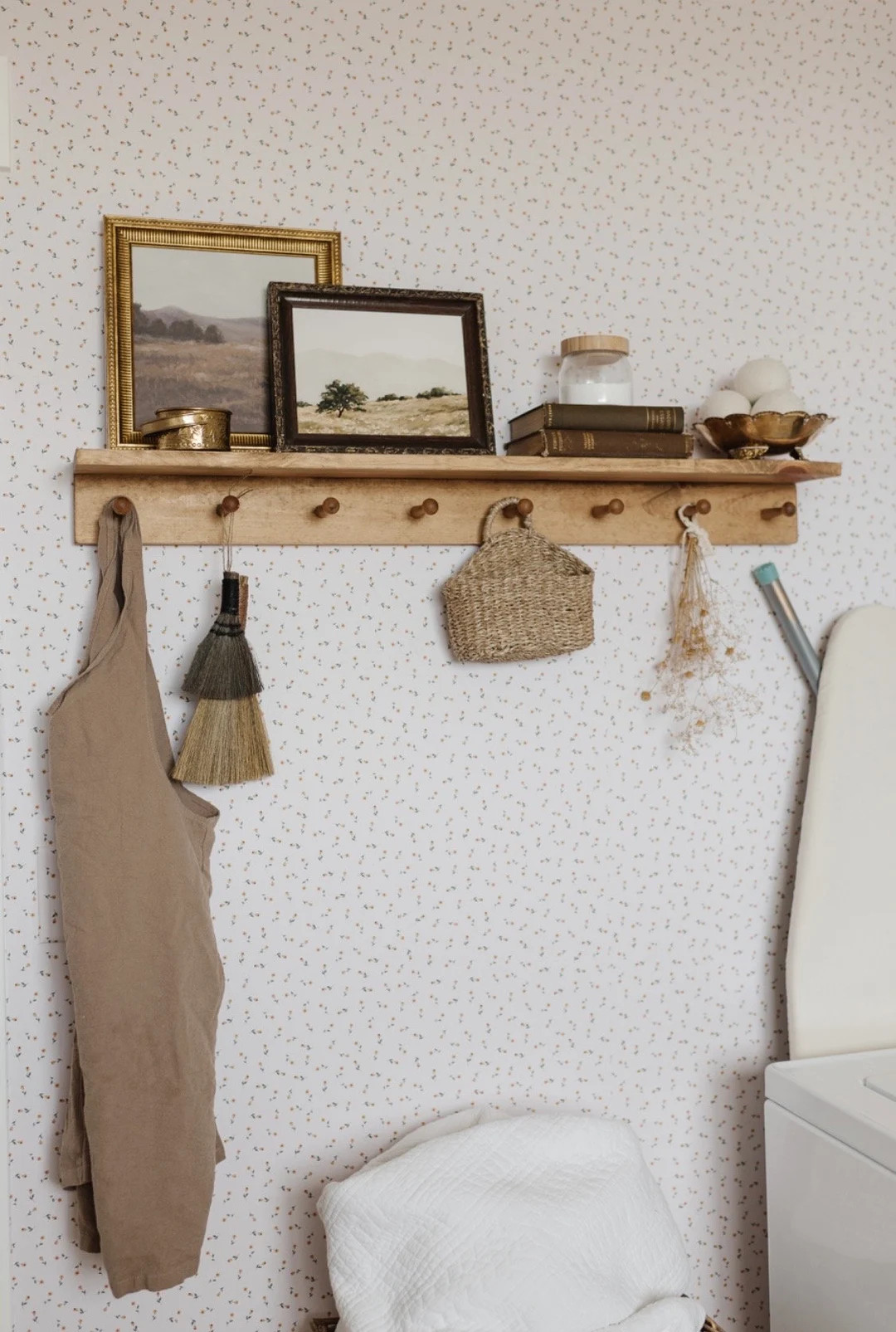 Shaker Peg Rail With Shelf Peg Rack Peg Rail Wall Mounted Coat Rack Towel Rack Utility Shelf - Et... | Etsy (US)