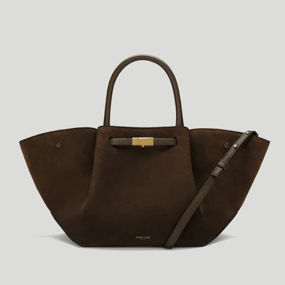 DeMellier The Midi New York in Mocha Suede & Mocha Smooth Leather Shoulder bag | DeMellier
