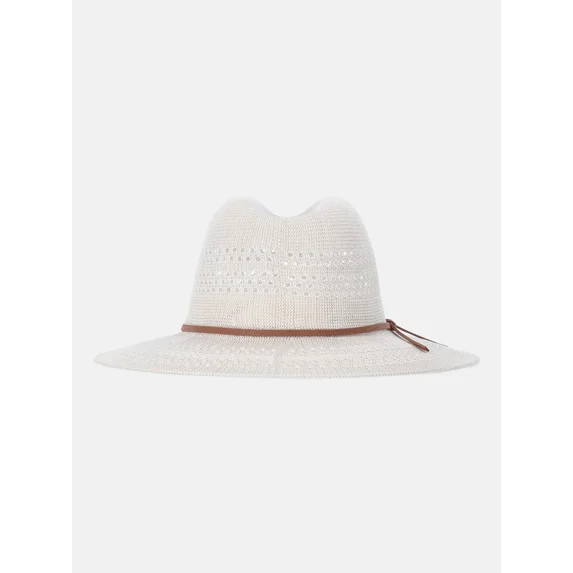 Time and Tru Women's Knit Panama Hat, Mother of Pearl | Walmart (US)