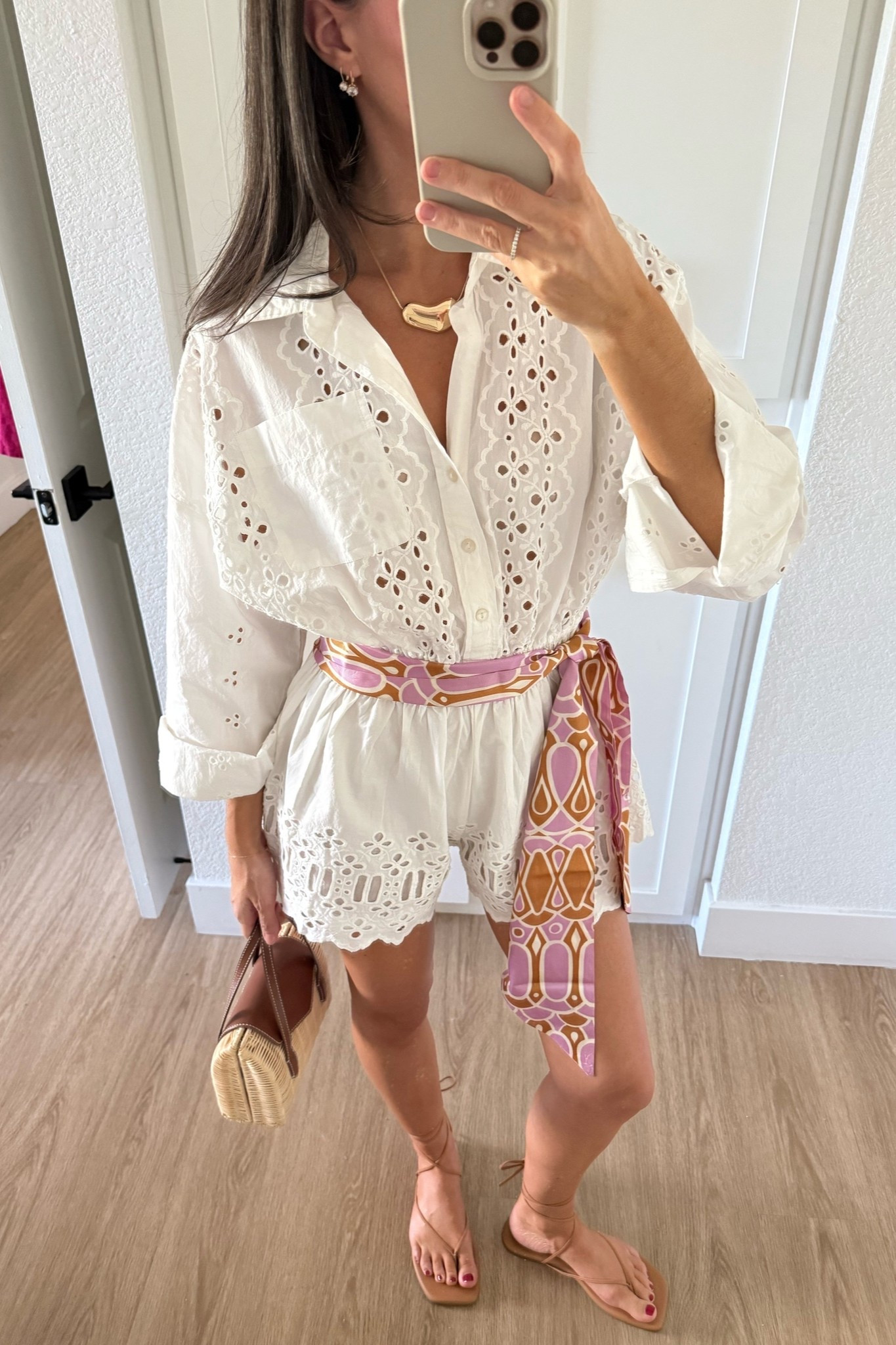 Summer outfit! I am 5’7” wearing a size XS in the romper. My scarf is thrifted but I am linking similar!

#LTKootd