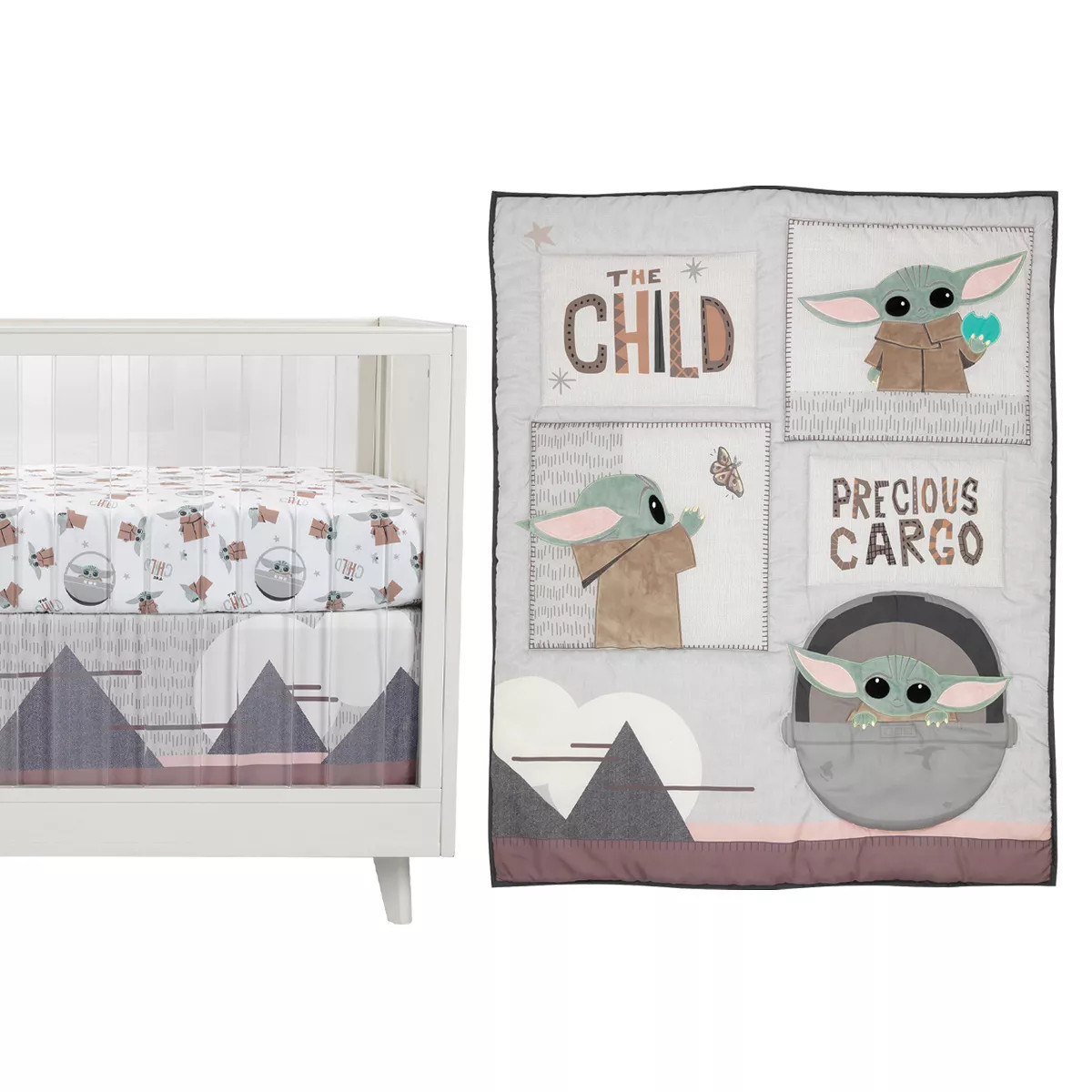 Lambs & Ivy Star Wars The Child Baby Yoda Nursery 3-Piece Baby Crib Bedding Set | Target