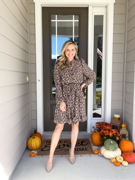 Shades of brown reel! Love this button down patterned dress! Wearing the size small  

#LTKSeasonal #LTKstyletip #LTKHoliday