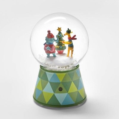 Small Animated Animal Characters Snow Globe Green - Wondershop™ | Target