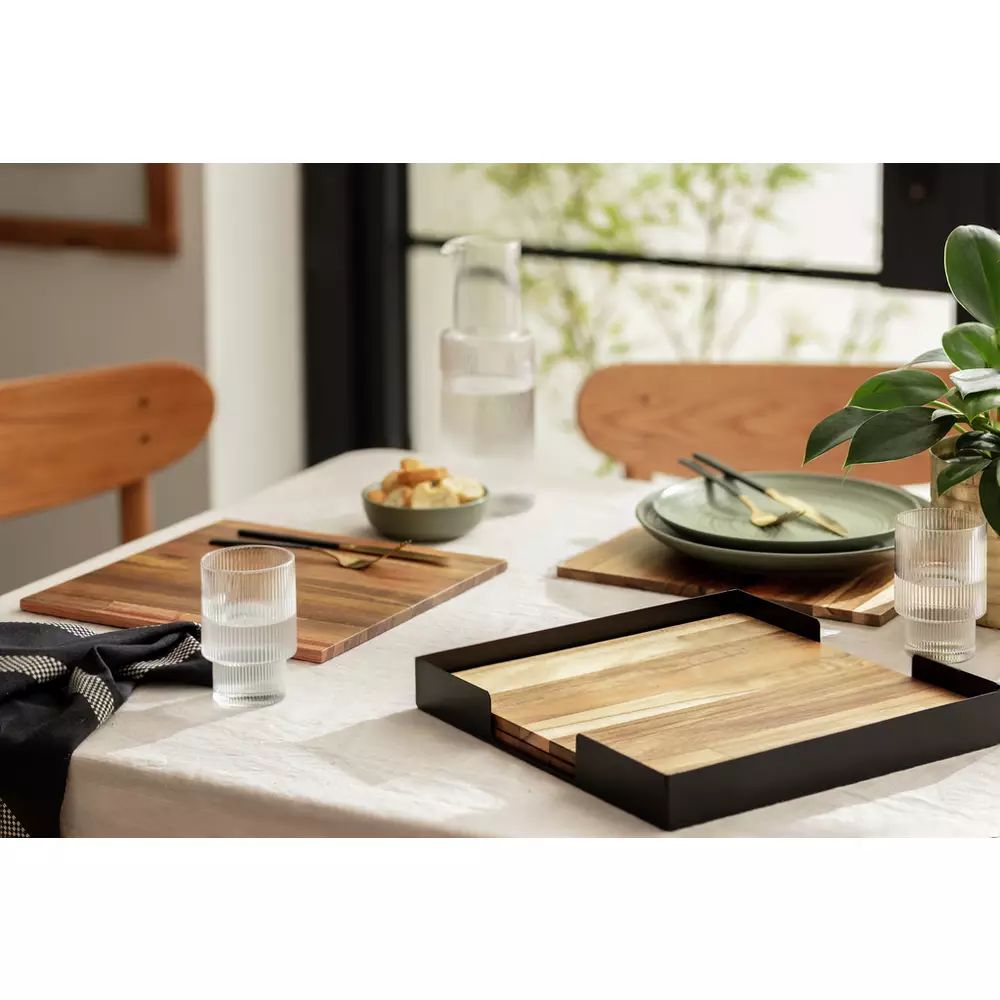 Habitat Set of 4 Wooden Placemats with Tray958/1317 | argos.co.uk