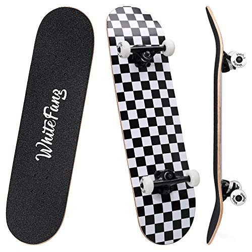 WhiteFang Skateboards for Beginners, Complete Skateboard 31 x 7.88, 7 Layer Canadian Maple Double... | Amazon (US)