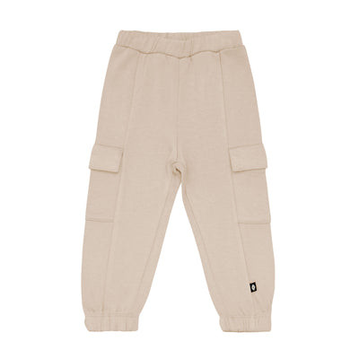 Fleece Cargo Pants in Almond | Kyte Baby