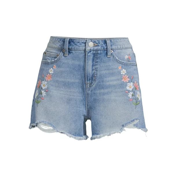 Time and Tru Women's High Rise Denim Shorts | Walmart (US)