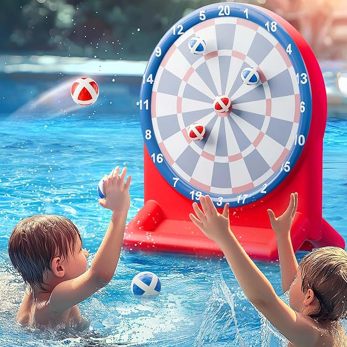 iPlay, iLearn Pool Wave Kids Fun Pool Toys, Inflatable Dart Board Water Games, Swimming Pool Floa... | Amazon (US)