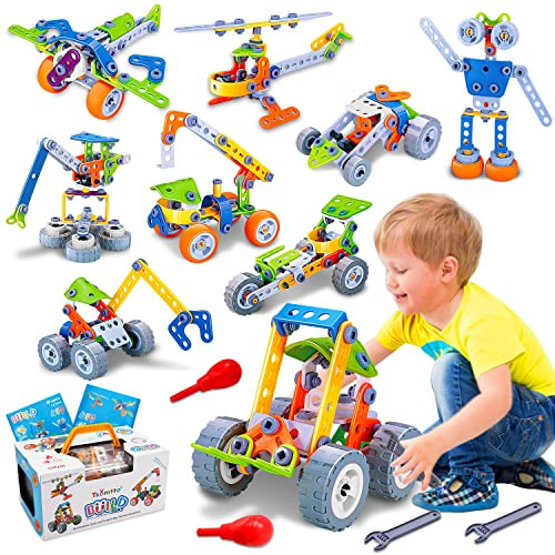 10 in 1 STEM Toys for 4 5 6 7 8+ Year Old Boy Girl Birthday Gifts Building Toys for Kids Ages 4-8 5-7 6-8 Educational Stem Activities for Boys 4-6 8-10 Construction Creative Games Easter Idea Gift | Amazon (US)