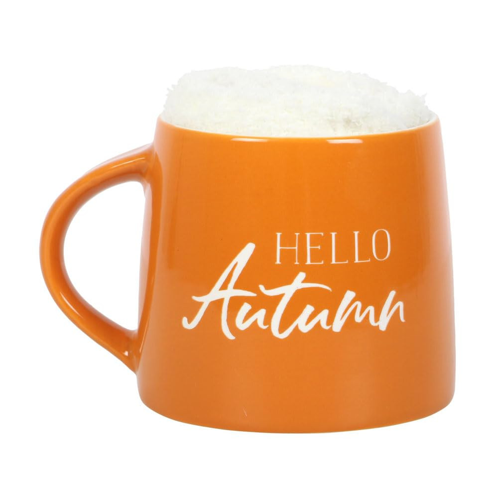 Cozy Autumn Mug & Socks Set: Pumpkin-Themed Ceramic Coffee Cup with Matching Socks, Perfect for A... | Amazon (UK)