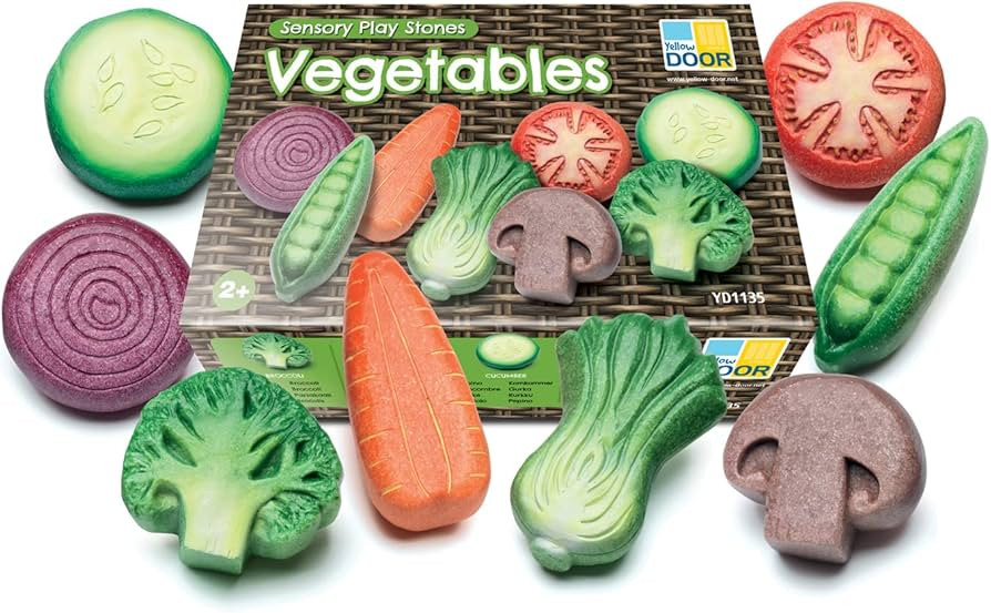 Yellow Door Vegetable Sensory Play Stones | Amazon (US)