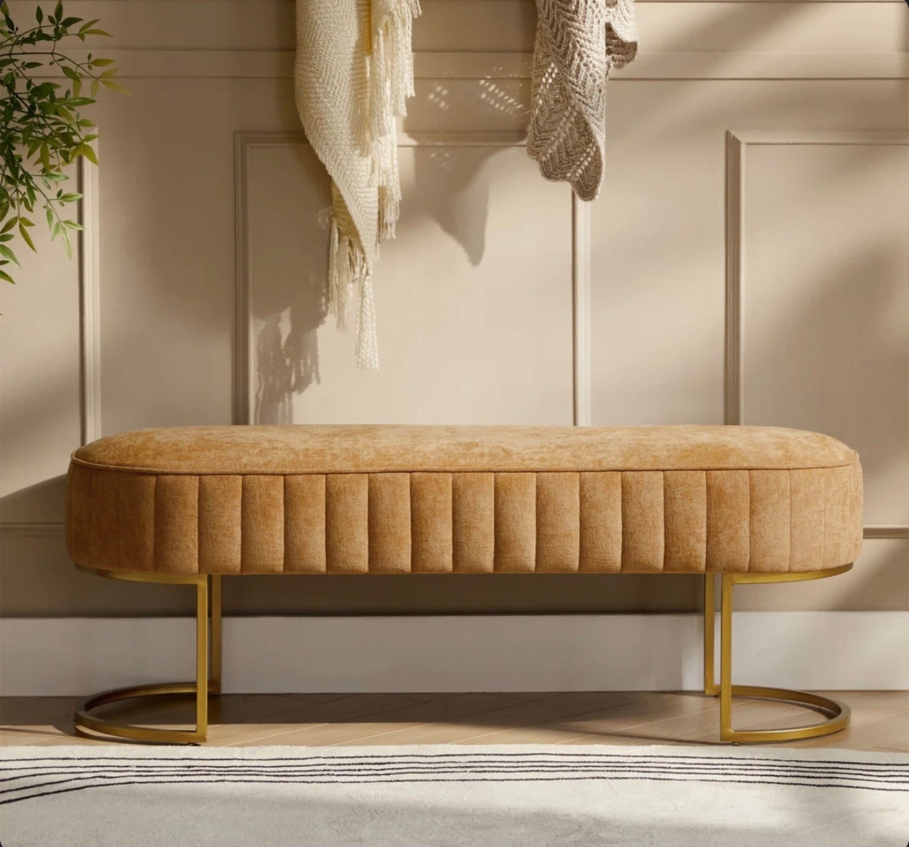 This bench is perfect for an entryway or bedroom and comes in a few colors!

#LTKHome