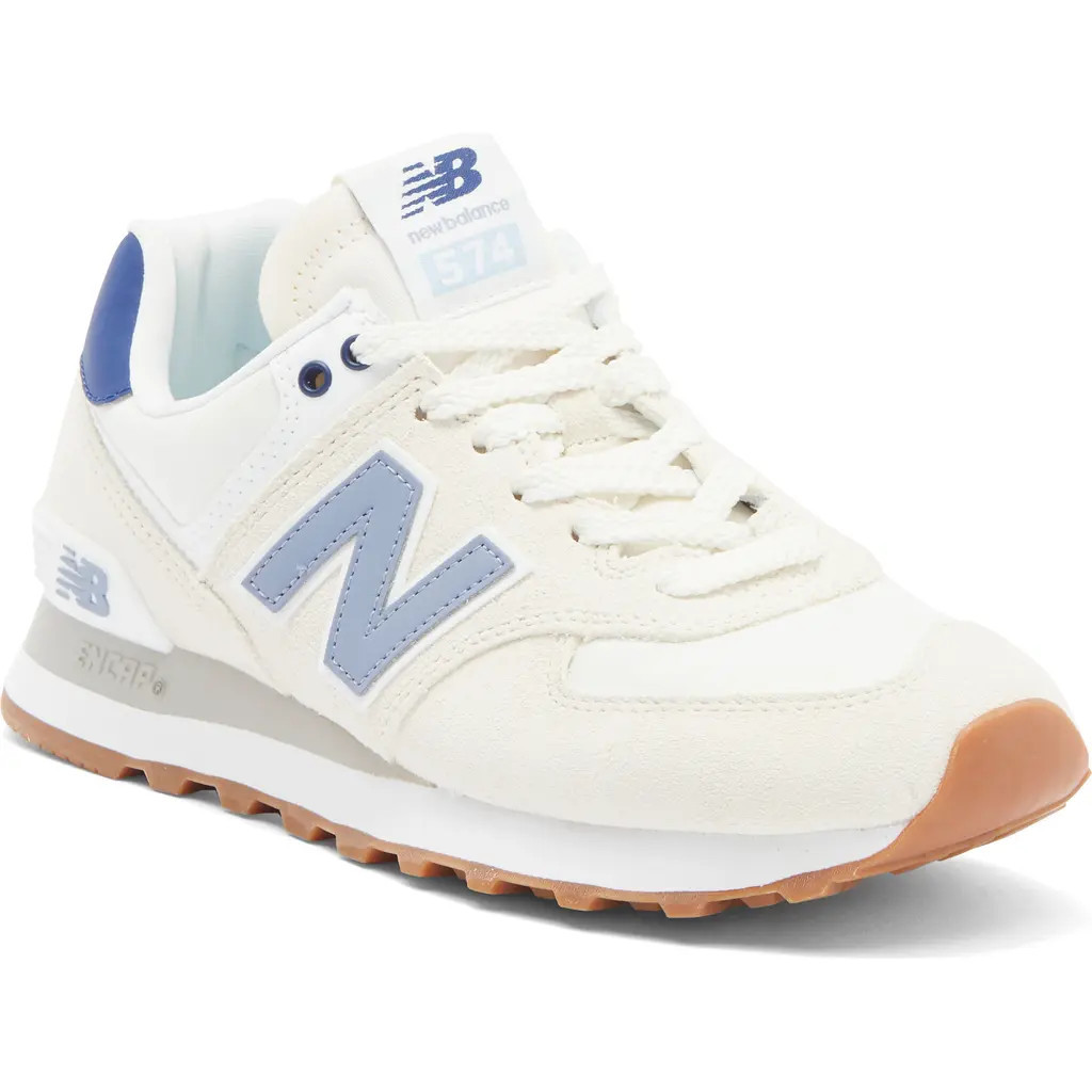 New Balance 574 Sneaker in Linen/Indigo at Nordstrom | Nordstrom