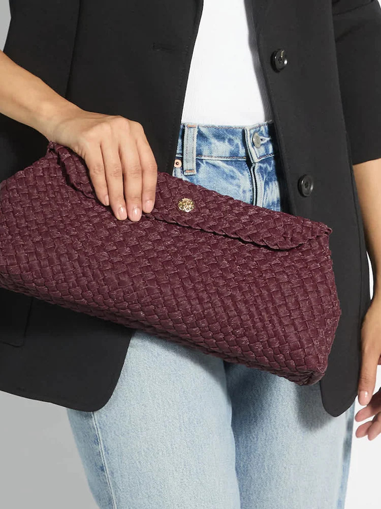 Dune London Red Encourage Woven Clutch Bag | Next EU