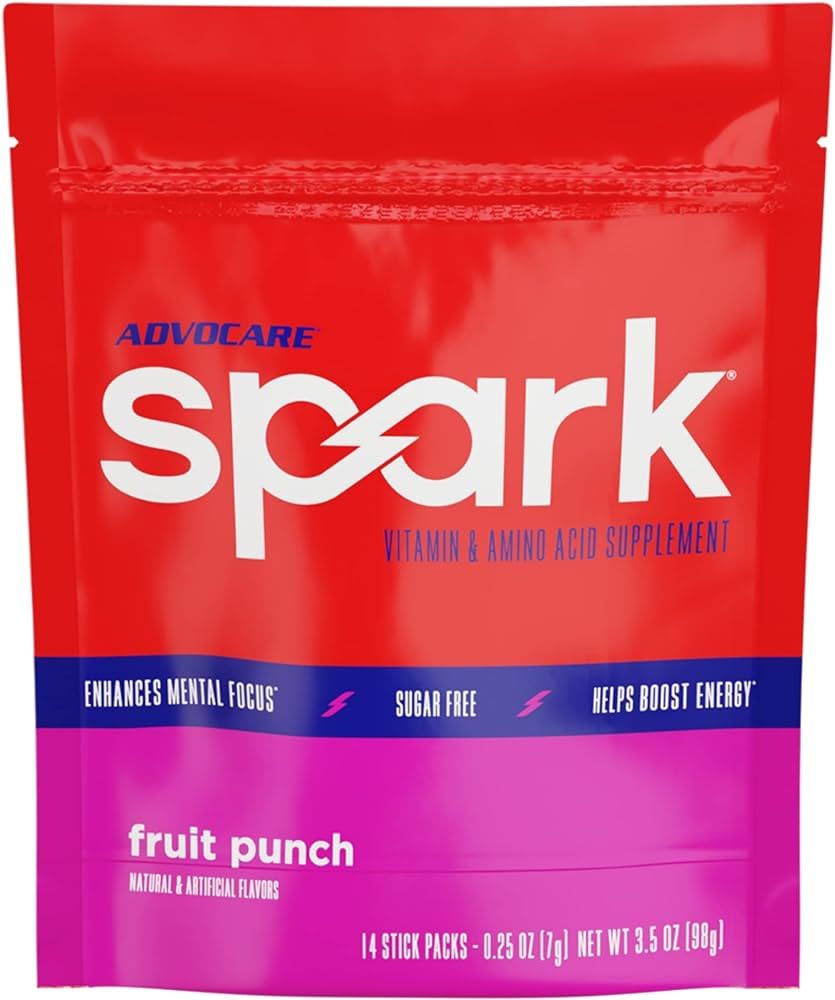 AdvoCare Spark Vitamin & Amino Acid Supplement - Focus and Energy Drink Mix - Fruit Punch - 14 Pa... | Amazon (US)