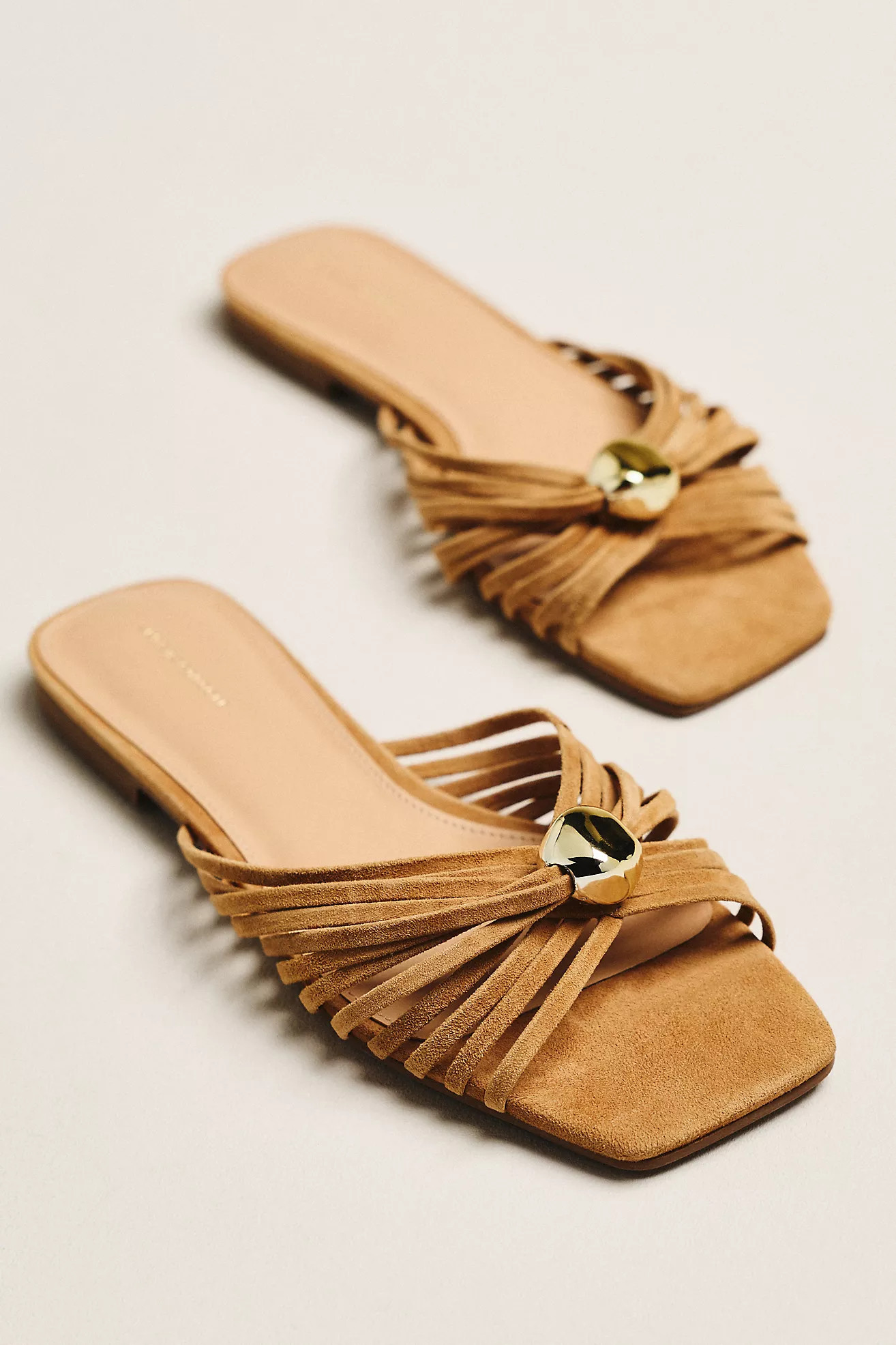 Strappy Square-Toe Slide Sandals | Anthropologie (US)