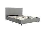 DHP Maddie Upholstered Platform Bed Frame, Grey Linen, Queen | Amazon (US)