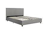 DHP Maddie Upholstered Platform Bed Frame, Grey Linen, Queen | Amazon (US)
