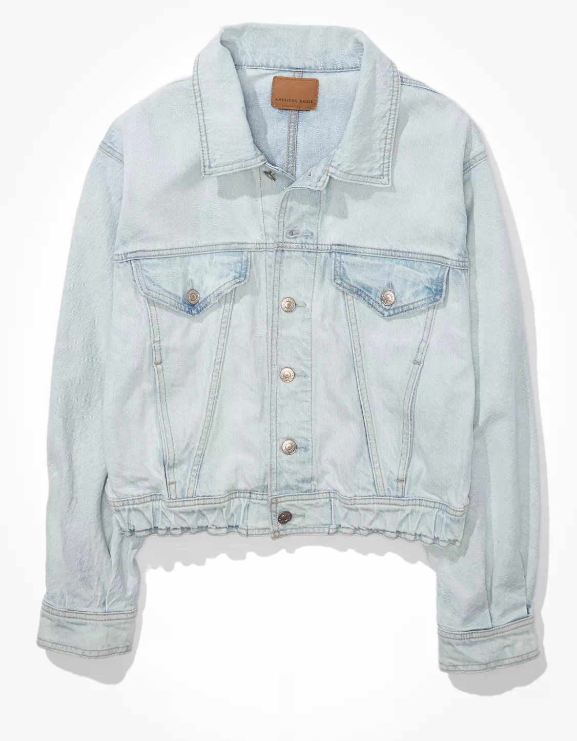 AE Elastic Waist Denim Jacket | American Eagle Outfitters (US & CA)