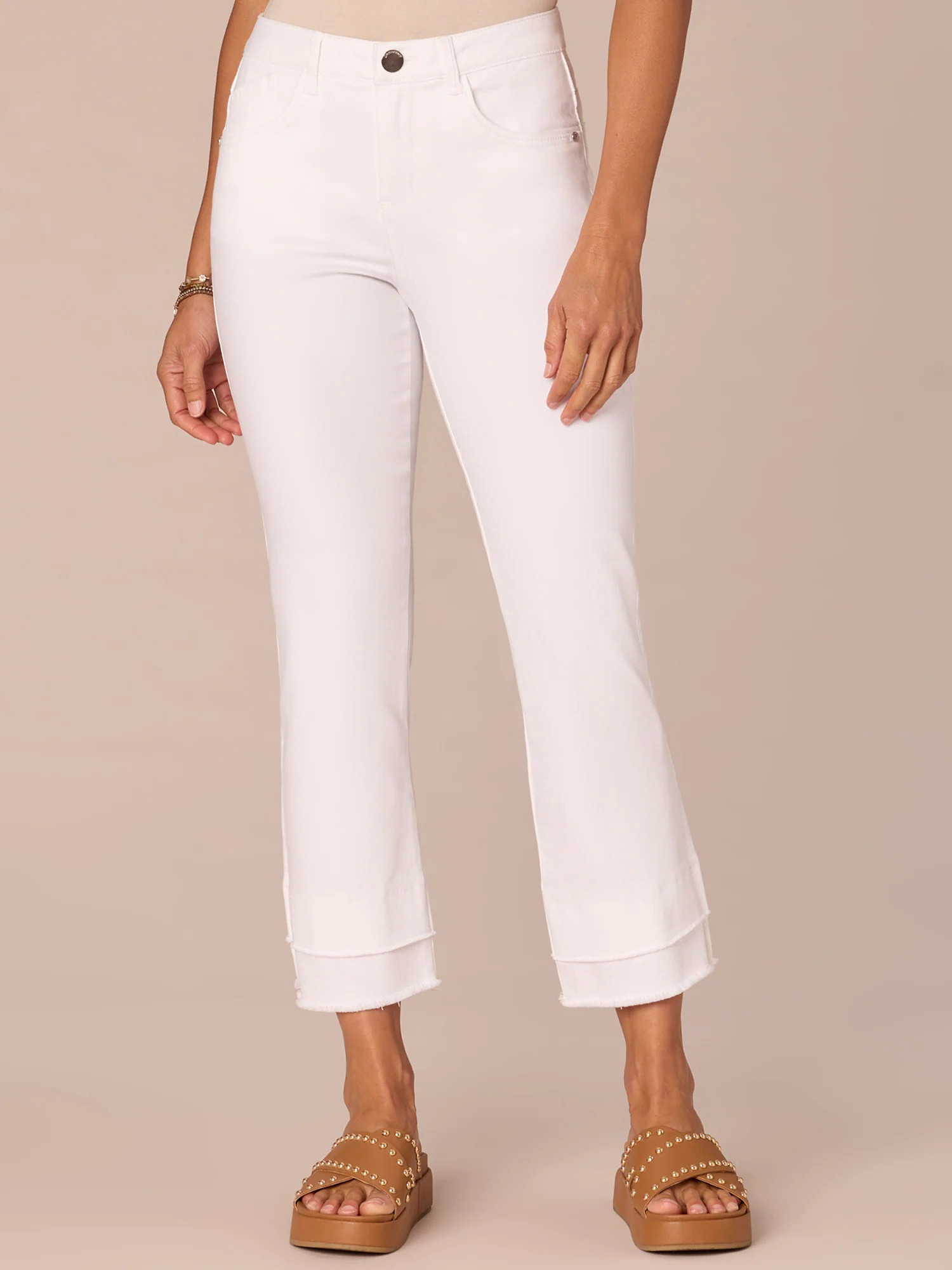 "Ab"solution Mid-Rise Flare Jeans with Double Layer Fray Hem | Democracy Clothing