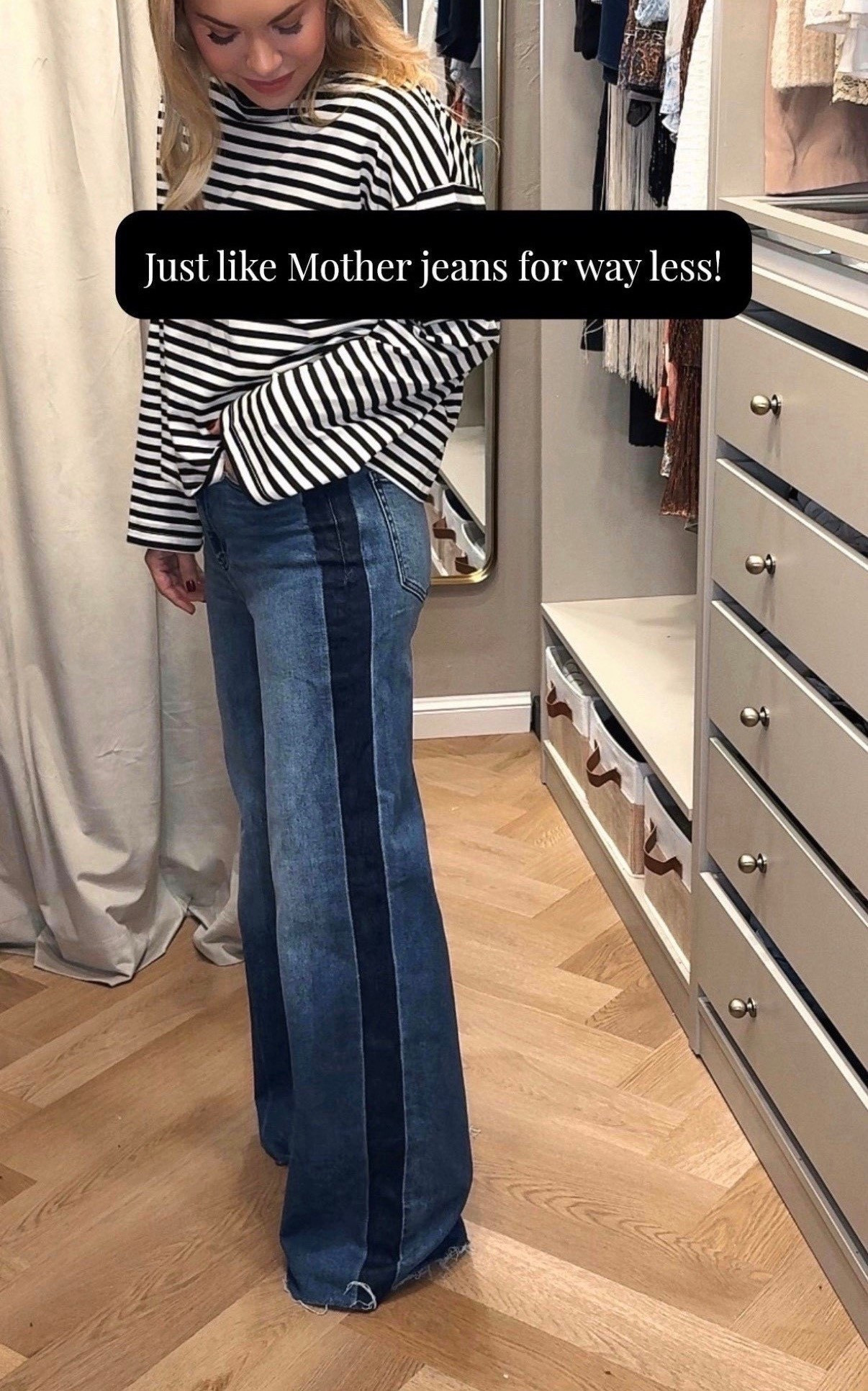 Jeans
Wide leg jeans
Stripe top


#LTKSeasonal #LTKdayinmylife #LTKootd