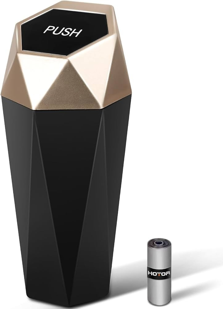 HOTOR Car Trash Can with Lid - 1 Pack, Mini Essential Car Accessories for Interior, Leakproof Car... | Amazon (US)