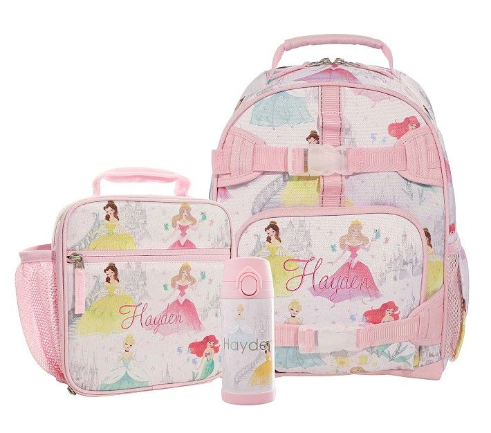 Mackenzie Disney Princess Castle Backpack & Lunch Bundle, Set Of 3 | Pottery Barn Kids