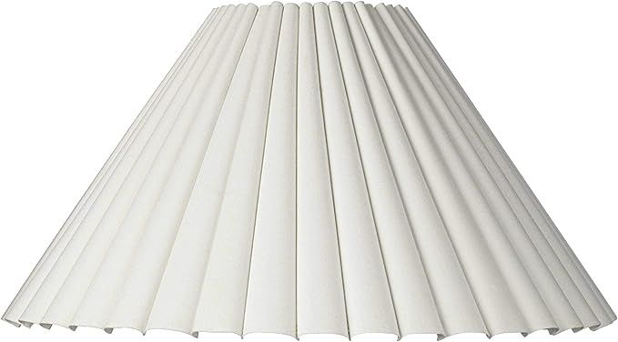 Collection 7" Top x 20 1/2" Bottom x 10 3/4" High x 12 1/2" Slant Lamp Shade Replacement Large Wh... | Amazon (US)