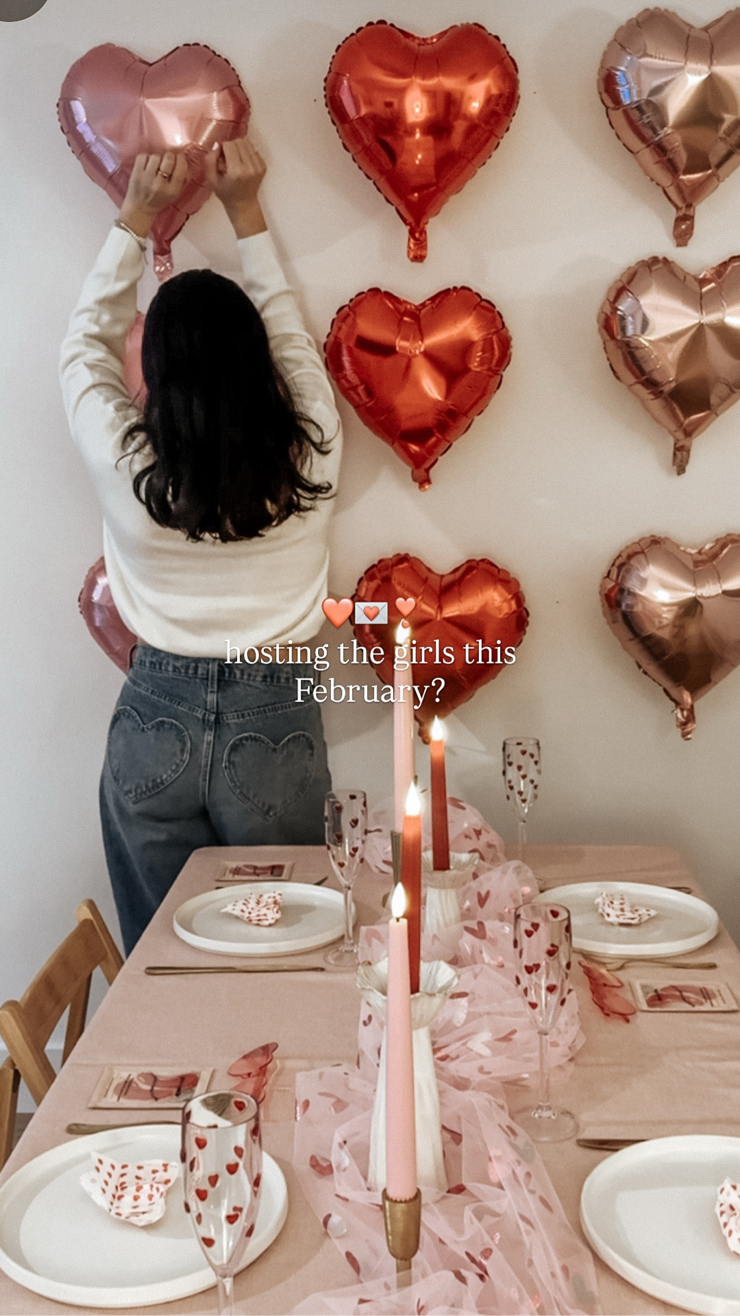 An affordable Galentine’s tablescape + backdrop idea 💌 

The heart sunglasses are perfect for photo ops, and the balloon wall makes the cutest photo wall. 📸 

#galentines #galentinesday ⁣#tablestyling #tablescape

#LTKSeasonal #LTKHome