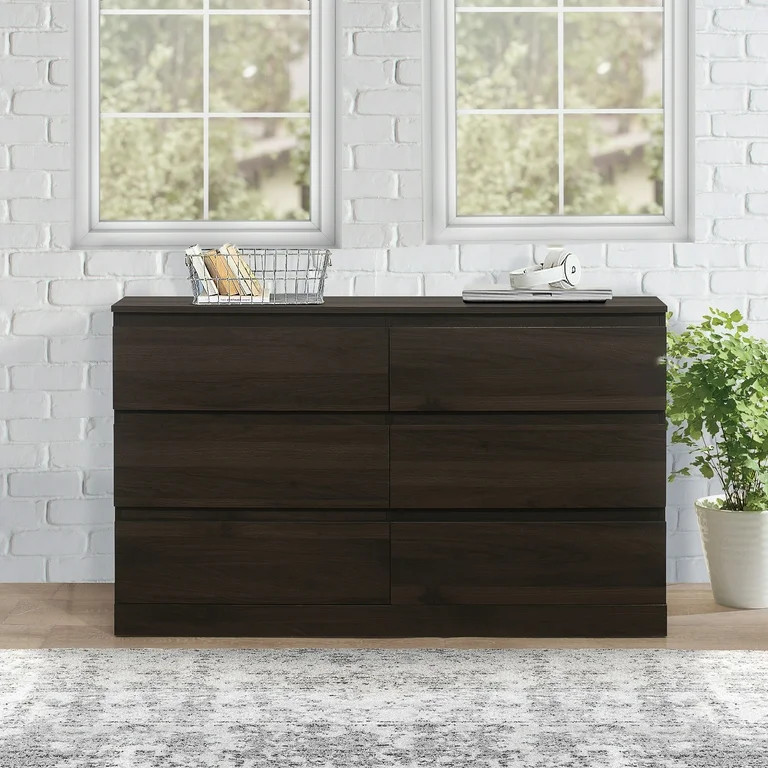 Brindle 6-Drawer Horizontal Dresser, Espresso Finish, by Hillsdale | Walmart (US)