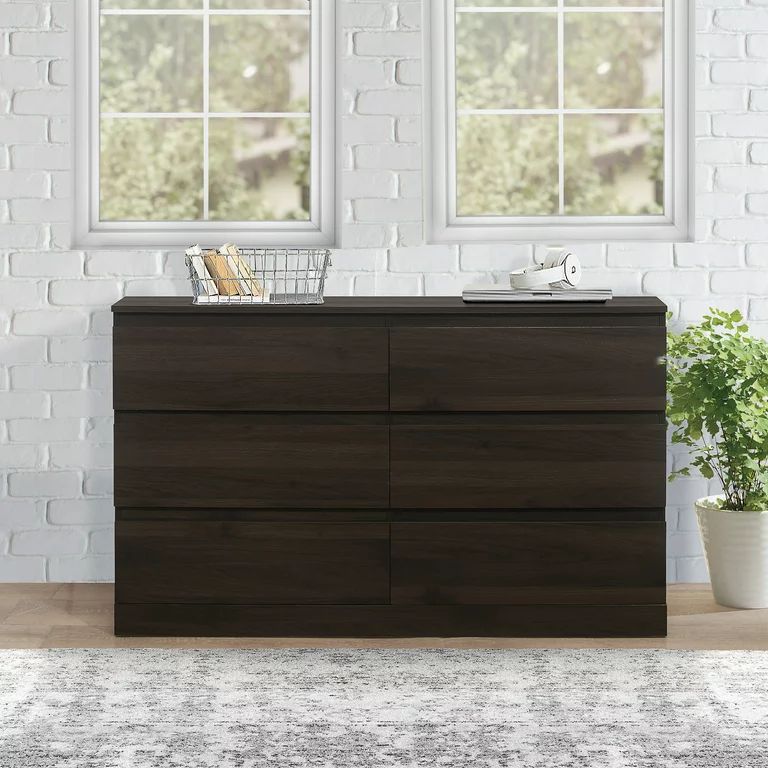 Brindle 6-Drawer Horizontal Dresser, Espresso Finish, by Hillsdale | Walmart (US)